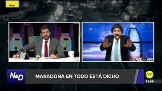 Nada Está Dicho  Hernán Vidaurre como quotDiego Maradonaquot en el segmento Todo está dicho [upl. by Sekofski]