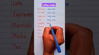 Types of Coffee ☕ coffee coffeelover coffeeislife shorts coffeetypes [upl. by Dermott]