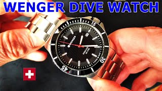 Wenger Seaforce a dive watch from Switzerland with 20 ATM [upl. by Nywra]