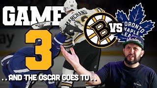 Bruins vs Leafs Game 3  Marchand trips to a victory [upl. by Aihseit]