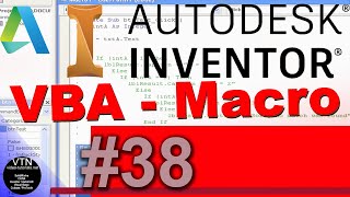 AutoDesk INVENTOR VBA 38  Edit Macro [upl. by Aehsila]