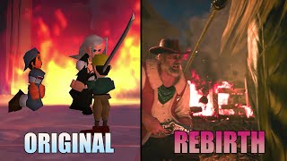 SEPHIROTH BURNING THE VILLAGE COMPARISON  ORIGINAL VS REBIRTH  FINAL FANTASY 7 REBIRTH 2024 4K [upl. by Ninaj595]