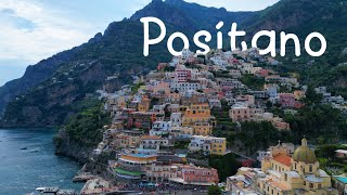 Positano Italy  Drone video  Relaxing 4K video with italian music [upl. by Ylim33]