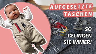 Aufgesetzte Taschen nähen So gelingen sie immer [upl. by Studdard459]