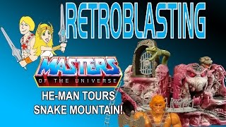 HeMan Tours Snake Mountain Vintage Toy Playset Review MOTU Mattel [upl. by Yruama]