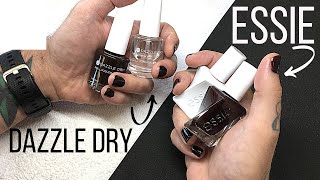 ESSIE Gel Couture vs Dazzle Dry Battle of the Brands REVIEW WEAR TEST amp REMOVAL [upl. by Arlena]