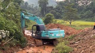 kobelco sk2008 super x working in laos ep113 [upl. by Nnylyt599]