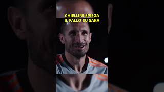 Chiellini spiega il fallo su Saka calcio seriea chiellini saka italy england [upl. by Aronek]