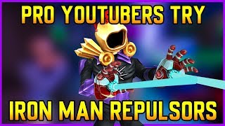 Pro Strucid YouTubers Try NEW Iron Man REPULSORS Roblox Fortnite [upl. by Krishna]