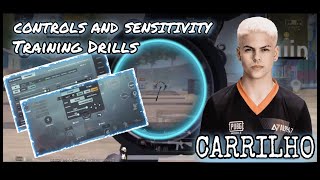 CARRILHO latest CONTROLS And SENSITIVITY  Training drills  ALPHA 7  PUBG MOBILE  OSTINBOT YT [upl. by Keating948]