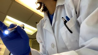 ASMR Seeing the GynecologistBreast Pain and Exam Real Medical Office Role Play [upl. by Trant]