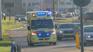 A1 Sanquin en verschillende ambulances met spoed door Deventer en Zwolle [upl. by Merrile215]