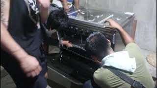 unboxing haier 90 cm 4 gas burner 2 electric stove broiler and oven  bagong armas sa kusina [upl. by Acimak]