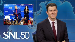 Weekend Update Trump Dances for 40 Minutes Straight at Campaign Rally  SNL [upl. by Enyak]