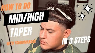 HIGH TAPER TUTORIAL HOW TO STYLE CURLY HAIR TUCSON ARIZONA BARBER [upl. by Yarehs]