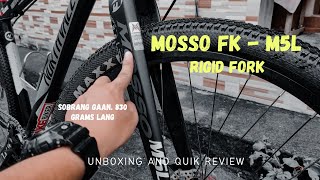 Mosso M5L Rigid fork  Unboxing and quick review tagalog [upl. by Oulman14]