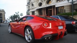 AWESOME Ferrari F12 Berlinetta INVASION in Monaco SIGHTS and Sounds 1080p Full HD [upl. by Adnirem]