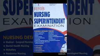 Book review for RRB nursing superintendent shorts [upl. by Burman]