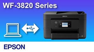 How to Connect a Printer and a Personal Computer Using USB Cable Epson WF3820 Series NPD6576 [upl. by Jeu]