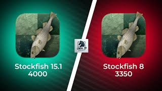 stockfish 151 4000 ELO vs stockfish 8 3350 ELO chessbd club [upl. by Ellehc]