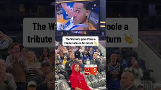 GSW gave Jordan Poole a tribute video 👏 via anthonyVslaterX shorts [upl. by Rainah]