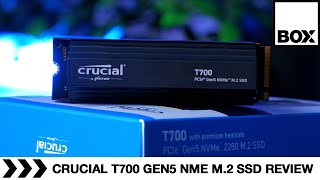 Crucial T700 PCIe Gen5 NVMe M2 SSD Review with Heatsink [upl. by Moersch]