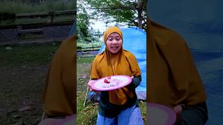 Mama Riska Vlog Kemping Bagi Bagi Mochi Viral [upl. by Mazel]