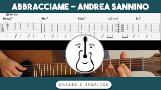 Abbracciame Andrea Sannino  Tutorial Chitarra Accordi [upl. by Derdle]