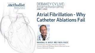 Atrial Fibrillation  Why Catheter Ablations Fail Randall Wolf MD  June 7 2022 [upl. by Nalaf]