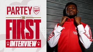 Thomas Partey is here  First Arsenal interview [upl. by Ahsratan718]