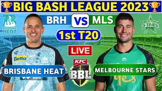 Brisbane Heat vs Melbourne Stars  BRH vs MLS Live 1st T20 Match Big Bash League 202324 [upl. by Thacher930]