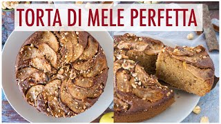 TORTA DI MELE SOFFICE  La Ricetta Perfetta SENZA BURRO e SENZA UOVA  Elefanteveg [upl. by Auqinimod]