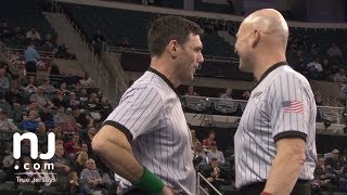 Beyond whistles Watch 2 mic’d wrestling refs in action at the State Championships [upl. by Atronna]