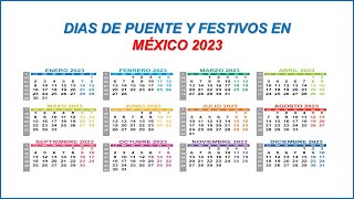 DIAS DE PUENTE Y FESTIVOS EN MÉXICO 2023 [upl. by Sherrard]