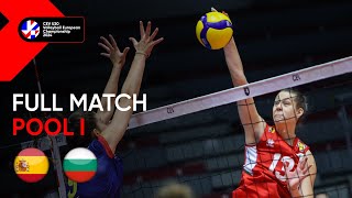 Full Match  Spain vs Bulgaria  CEV U20 Volleyball European Championship 2024  Women [upl. by Ellesor960]