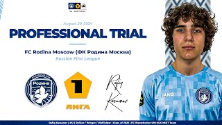 Professional Trial  FC Rodina Moscow ФК Родина Москва  Rafiq Kasumov  StrikerWingerCAM  2025 [upl. by Kostival]