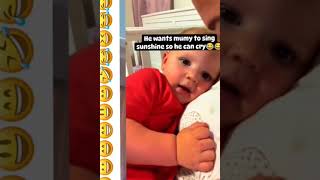 Singing Sunshine Makes Him Cry funny shorts short comedy shortshorts baby [upl. by Davidde]