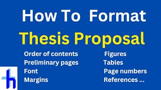 How to format a thesis proposal [upl. by Inalawi]