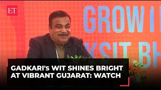 Nitin Gadkari at his wittiest best at Vibrant Gujarat I Watch all his top quotes [upl. by Refinej]