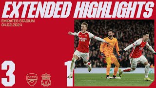 EXTENDED HIGHLIGHTS  Arsenal vs Liverpool 31  Saka Martinelli Trossard [upl. by Atinaej362]