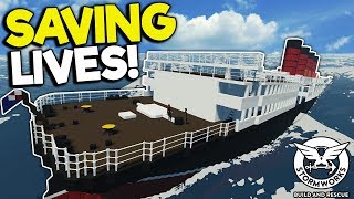 SAVING PEOPLE FROM A HUGE SINKING SHIP  Stormworks Build and Rescue Gameplay  Ship Survival [upl. by Even]