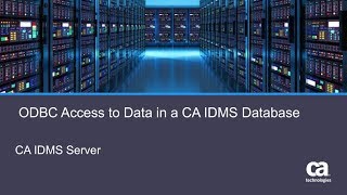 ODBC Access to Data in a CA IDMS Database [upl. by Ahtivak]