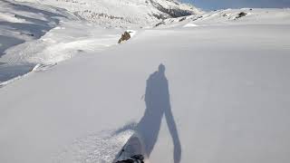 Andermatt Felsental  Freeride Snowboarding 4K RAW [upl. by Gnouc710]