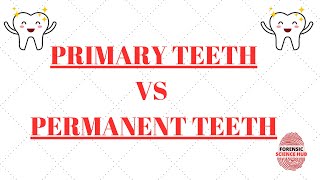 Primary teeth and permanent teeth  Types of teeth  Odontology notes  UGC NET forensic science [upl. by Fotzsyzrk]