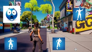 Fortnite party royale default mimics other players emotes…😳 [upl. by Anaidirib]