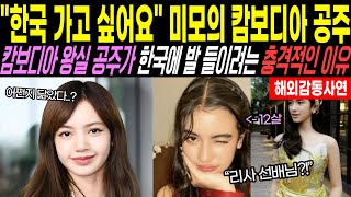 해외사연 quot블랙핑크 리사quot의 뒤를 이어 한국에 발 들이려는 캄보디아 공주의 충격적인 이유 해외반응 [upl. by Maleen]