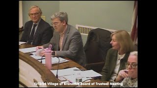 11122024 Bronxville Board of Trustees Meeting [upl. by Balac]