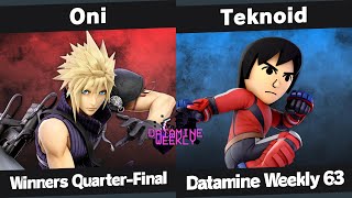 Datamine Weekly 63  Oni Cloud vs Teknoid Mii Brawler  Winners QuarterFinal [upl. by Denton]