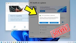 download pc health check app  fix coming soon windows 11pc health check app [upl. by Enilekcaj]