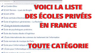 CAMPUS FRANCE 🇫🇷 LISTE DE TOUS LES ÉTABLISSEMENTS SUPÉRIEURS PRIVÉS EN FRANCEDETAIL EXPLICATION [upl. by Ilamad]